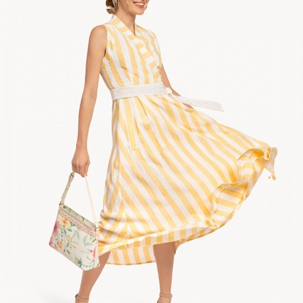 sleeveless Garden Wrap Dress - Picture 2 of 7